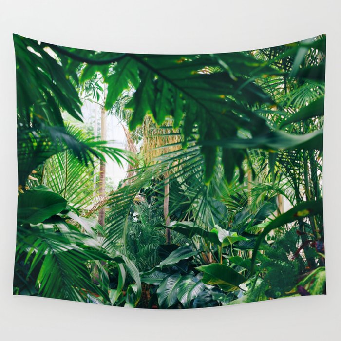 Greenery Jungle (Color) Wall Tapestry