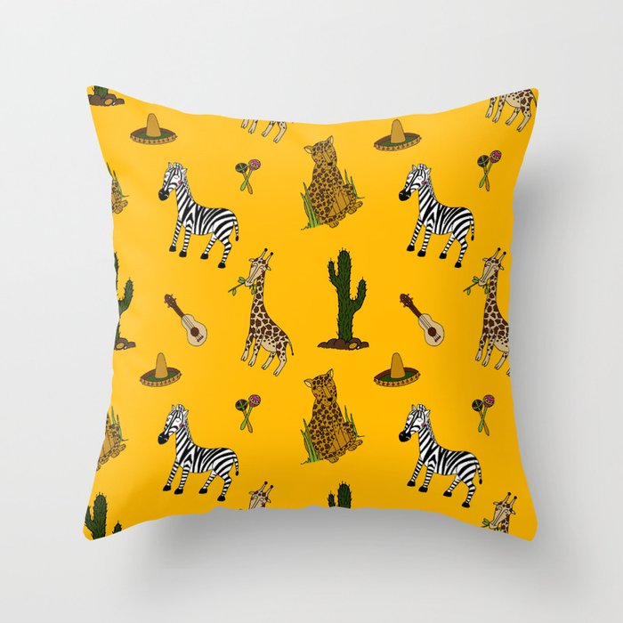 safari_mexico Throw Pillow