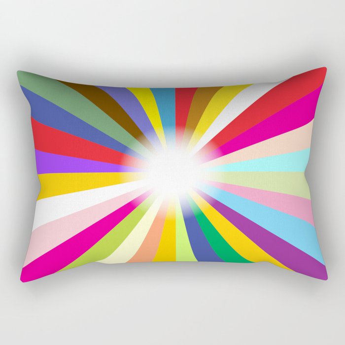 Bright Ray Background Rectangular Pillow