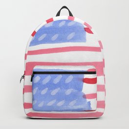 American Flag 4th of July watercolor design Backpack | Flag, Red, Smartpig, Bestofsociety6, Bestflagdesign, Acrylic, July4, Painting, Americanflag, Design 