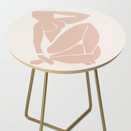 Blush Pink Matisse Nude III, Henri Matisse Abstract Woman Artwork Decor Side Table