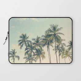 Tropical Skies - Palm Trees, Beach Photography Laptop Sleeve