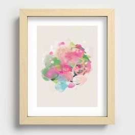 floral abstract bouquet Recessed Framed Print