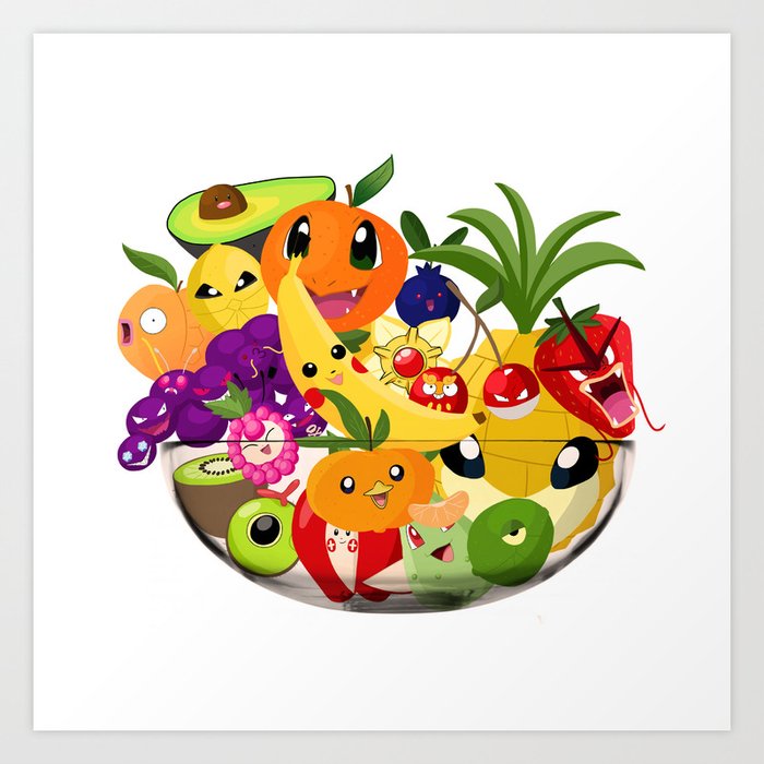 cartoon fruit bowl