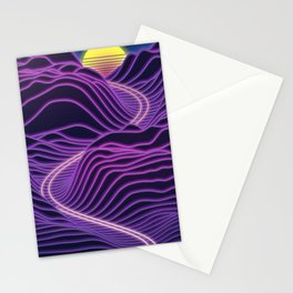 Neon Sunrise Stationery Card