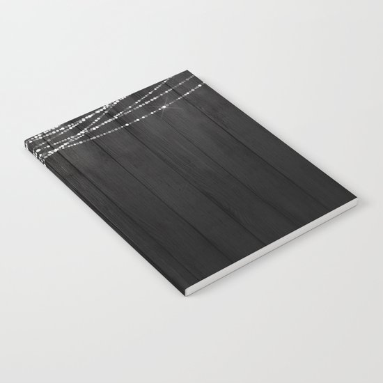 Fairy Lights on Wood 01 Notebook