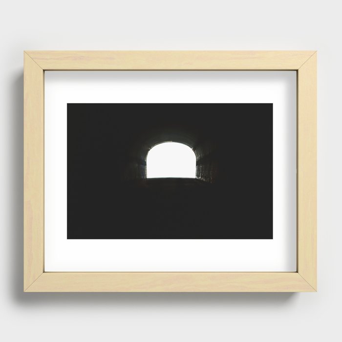 Light at the end of the tunnel Recessed Framed Print