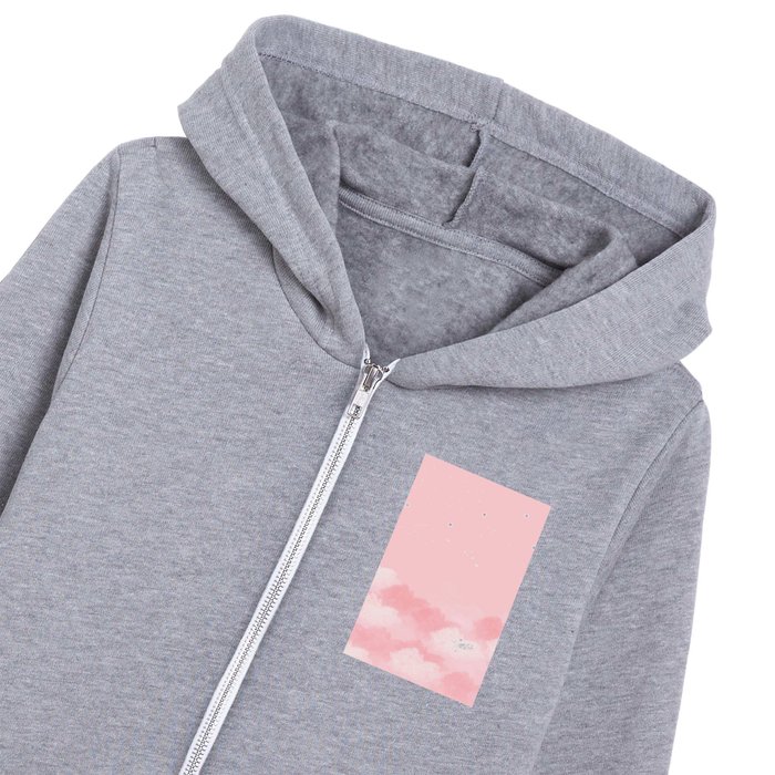 Pink Sky Dreams Pastel Collection Kids Zip Hoodie