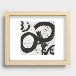 859 Black and White Abstract Recessed Framed Print