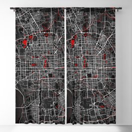 Beijing City Map of China - Oriental Blackout Curtain
