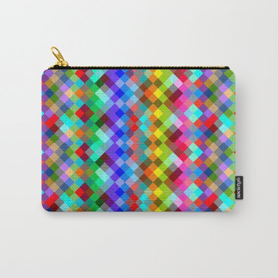 Multicolored pixels Carry-All Pouch