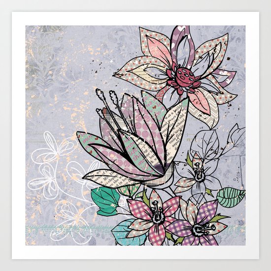 Paper Flowers #3 Art Print