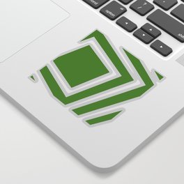 Green squares background Sticker