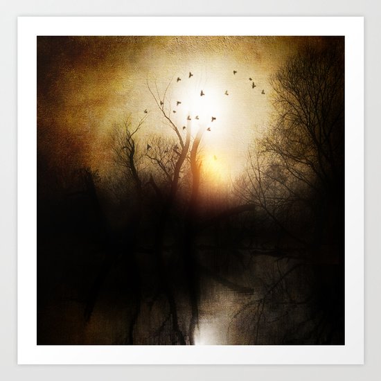 Dark sunset Art Print
