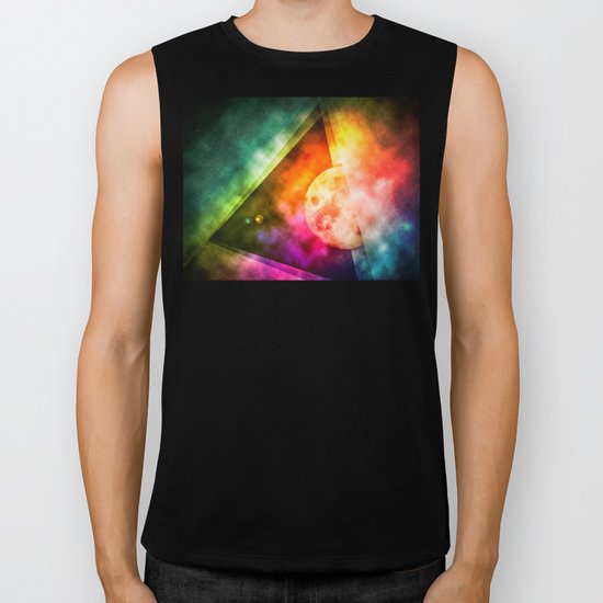 Abstract Full Moon Spectrum Biker Tank