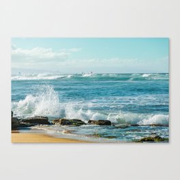 Hookipa Beach Blue Canvas Print
