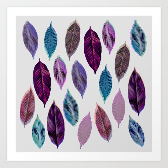 Pink Leaves 2 Art Print