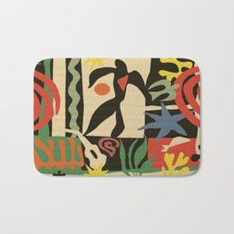 Inspired to Matisse (vintage) Bath Mat | Red, Nature, Bird, Green, Guitar, Star, Player, Black, Love, Ball 
