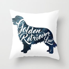 Golden Retriever Luv Blue Watercolor Throw Pillow | Uniquetypography, Dog, Blue, Goldenretriever, Watercolor, Graphicdesign 