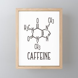Caffeine Molecular Structure Chemistry Framed Mini Art Print