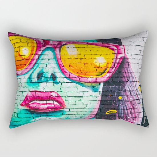 She Comes to Life (Art in Graffiti) Rectangular Pillow