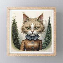 Christmas Cat - Mrs. Mann Framed Mini Art Print
