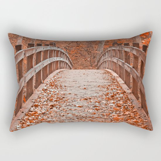 Ruby Red Bridge Rectangular Pillow