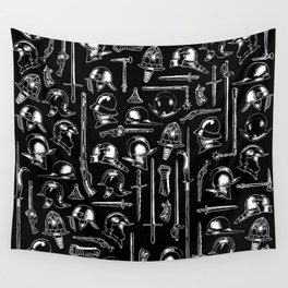 Arms and Armor - white Wall Tapestry