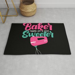 Baker Bakery Baking Bread Bake Area & Throw Rug