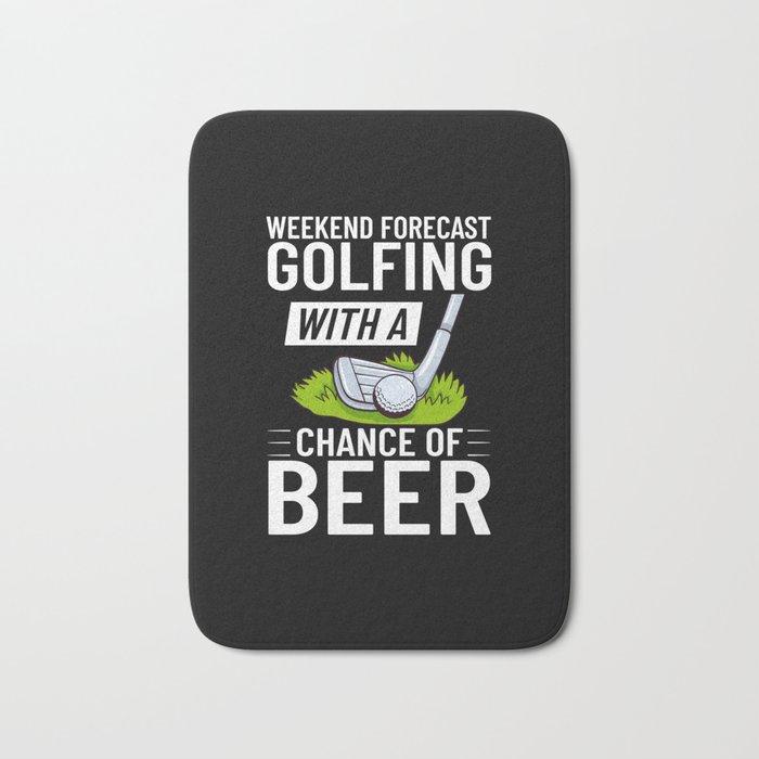 Golf Ball Golfing Player Golfer Training Beginner Bath Mat