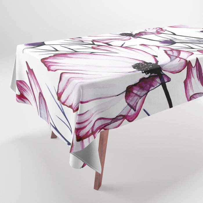 Pink Flowers Tablecloth