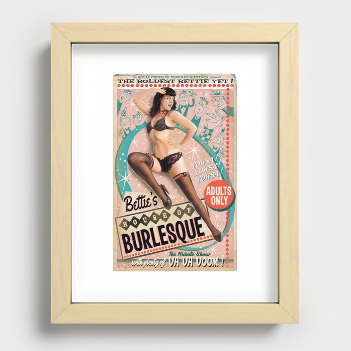 Betties' House of Burlesque Recessed Framed Print
