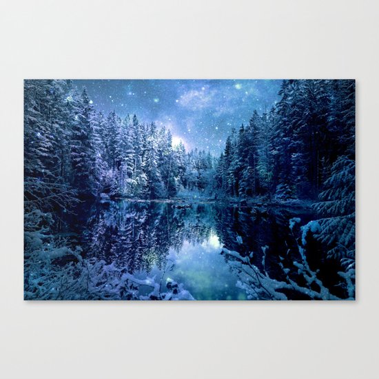 Magical Wintry Forest Canvas Print