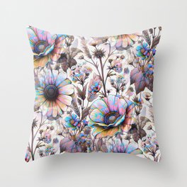 Floral Garden - Chromatic Throw Pillow