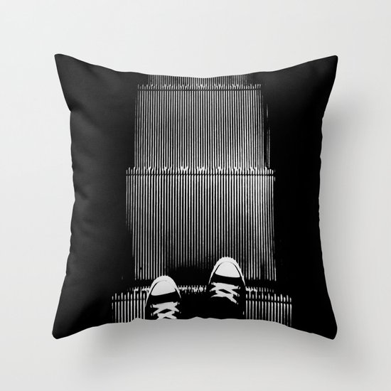 Up The Down Escalator Throw Pillow