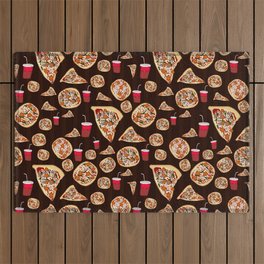 Pizza Pattern Outdoor Rug