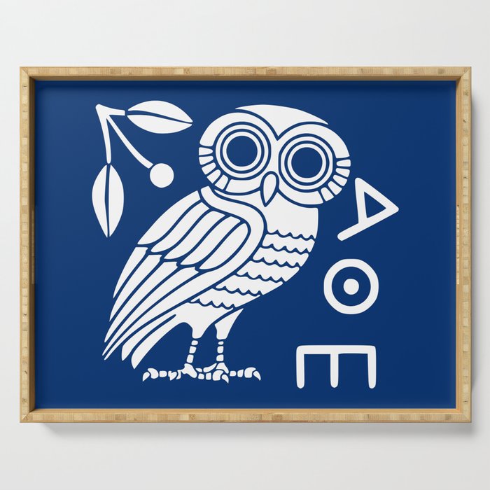 The Owl of Athena Serving Tray