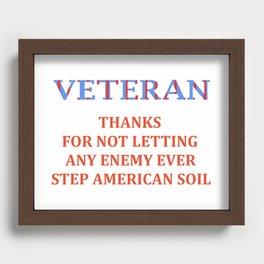 Veterans Day Recessed Framed Print