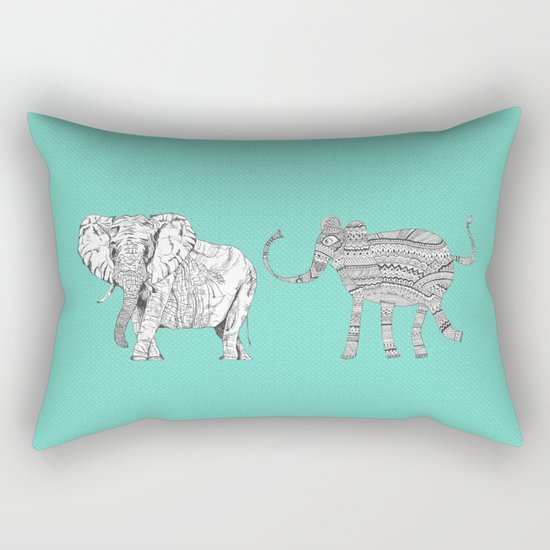two ways to see one elephant Rectangular Pillow