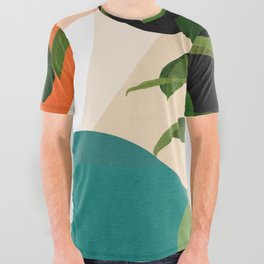 Ficus Colorful Round Geometry I All Over Graphic Tee