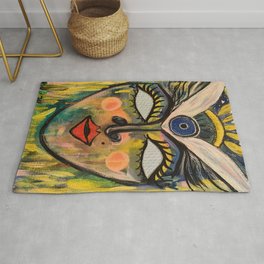 Abstract Painting of a Magical Woman Rug