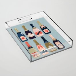 French Champagne Collection – Navy & Coral Acrylic Tray