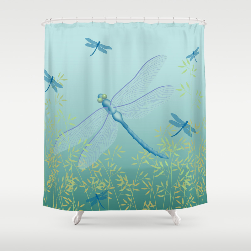 dragonfly shower curtain