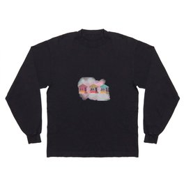 Key West Houses in Watercolor Long Sleeve T-shirt