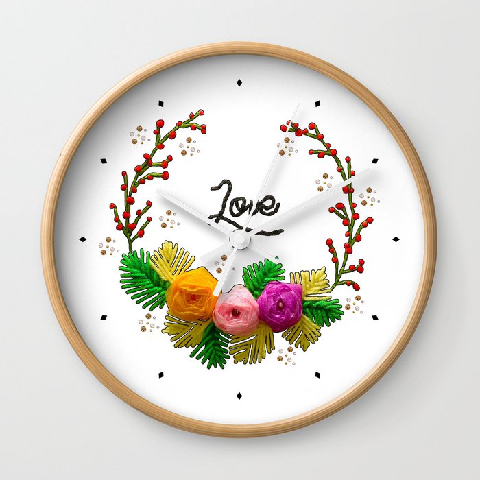 Embroidery clock sales