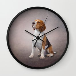 Drawing Dog Beagle 24 Wall Clock