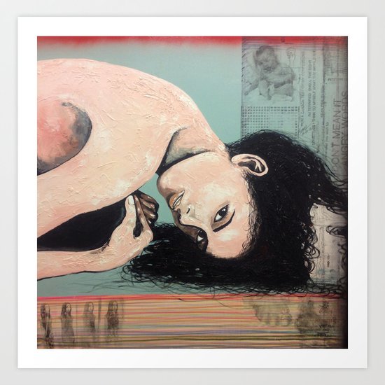 Down on my knees Art Print