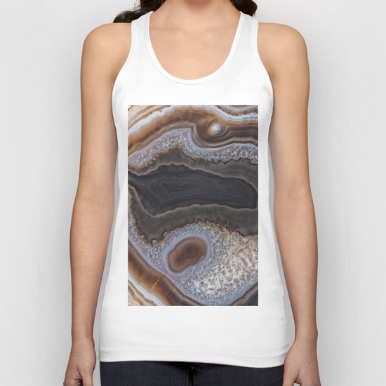 Chocolate colored Agate Crystals Unisex Tank Top