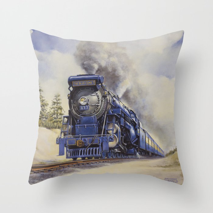 The Seashore's Finest Train Throw Pillow