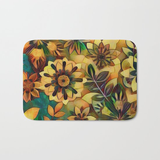 A Floral Dance Bath Mat